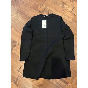 Zara Black Knit Mini Dress Long‎ Sleeve Casual Everyday Chic Size L